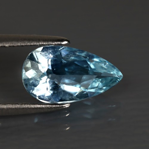 1.28 ct Pear Cut (10 x 6 mm) Brazil Natural Sky Blue Aquamarine Loose Gemstone - Picture 1 of 2