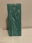Vintage 10” McCoy Pottery  Aqua Leaves And Berries Glaze Vase USA Made