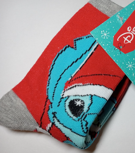KIDS DISNEY STITCH CHRISTMAS SOCKS SIZE 9-2.5 - Picture 1 of 3