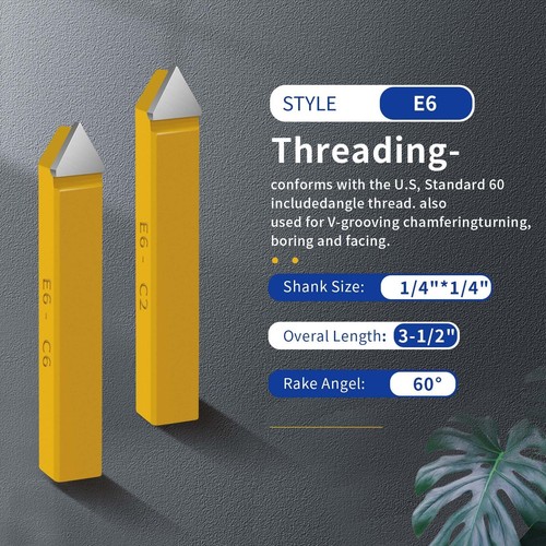 20 pc 1/2" Carbide Tip Tipped Cutter Tool, Metal Lathe Cutting Tools for Turn... - Picture 6 of 9
