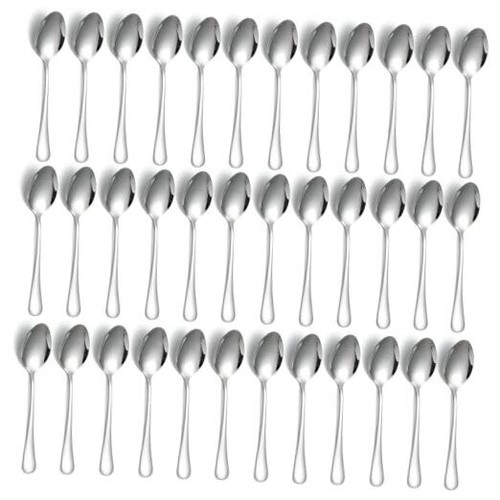 teaspoons silverware, 36 pcs Stainless Steel Silverware Spoon Only, 6.7 inch