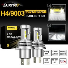 2X AUXITO LED 9003 H4 Headlight Kit High Low Beam Bulbs Bright White 12000LM ZES