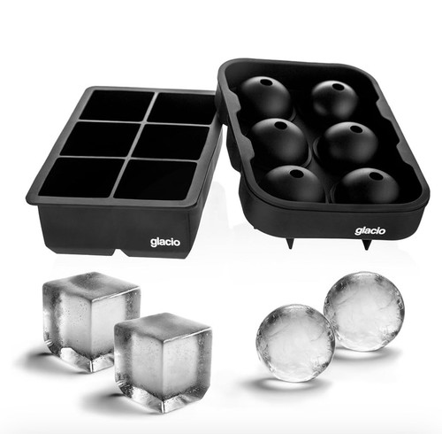 New! Glacio silicon Ice Cube Mold Combo Large - for cocktails