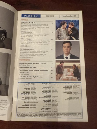 Peter & The Star Catcher junio 2012 Broadway Color Playbill - Christian Borle - Imagen 2 de 6