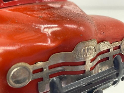 GAMA US ZONE 260 FIRE ENGINE LADDER TRUCK WIND UP + BELL -RED L23.0cm- FAIR - Picture 10 of 11