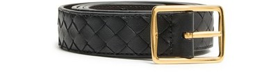 BOTTEGA VENETA Reverso $850 Black/Fondant Reversible Belt New & Authentic