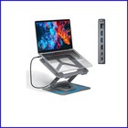Multi-Function Laptop Stand with USB Hub & 4K HDMI - Ideal for MacBook and Dell