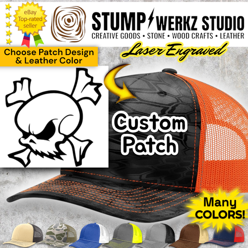 Baseballmütze individuelle Truckermütze personalisiert Richardson Neuheit Geschenk TOTENKOPF KNOCHEN - Bild 1 von 23