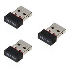 3 stücke USB 2.0 Wireless 802.11n 150 Mbps Nano WiFi Network Adapter Dongle