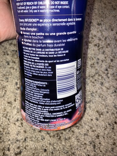 Perles booster de parfum Downy Infusions Bliss étincelantes ambre et rose dans le lavage 20,1 oz - Photo 6/6