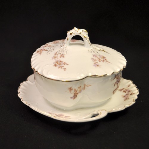 RC Rosenthal Sauce Tureen Attached Underplate Lid 1898-1906 Gold Louis XIV Mold - Picture 7 of 12