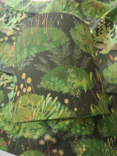 Handmade to order lampshade in green Moss Garden fabric. Pendant or lamp fitting - Picture 3 of 4