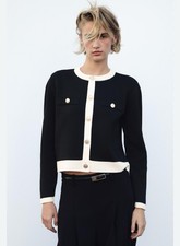 ZARA CARDIGAN WITH GOLD BUTTONS Size Large