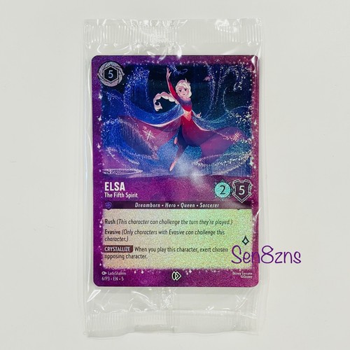 Tarjetas promocionales de Elsa The Fifth Spirit Disney Lorcana (DLPC) 6/P3 lámina holográfica sellada - Imagen 1 de 2