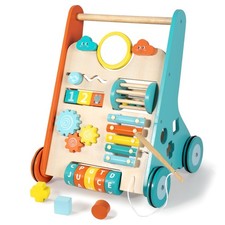 Wooden Baby Walker, Montessori Walker for Babies 6-12 Months, Push Walking To...