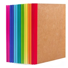 16 Pack Composition Notebooks Bulk, Kraft Cover Lined Blank College Ruled