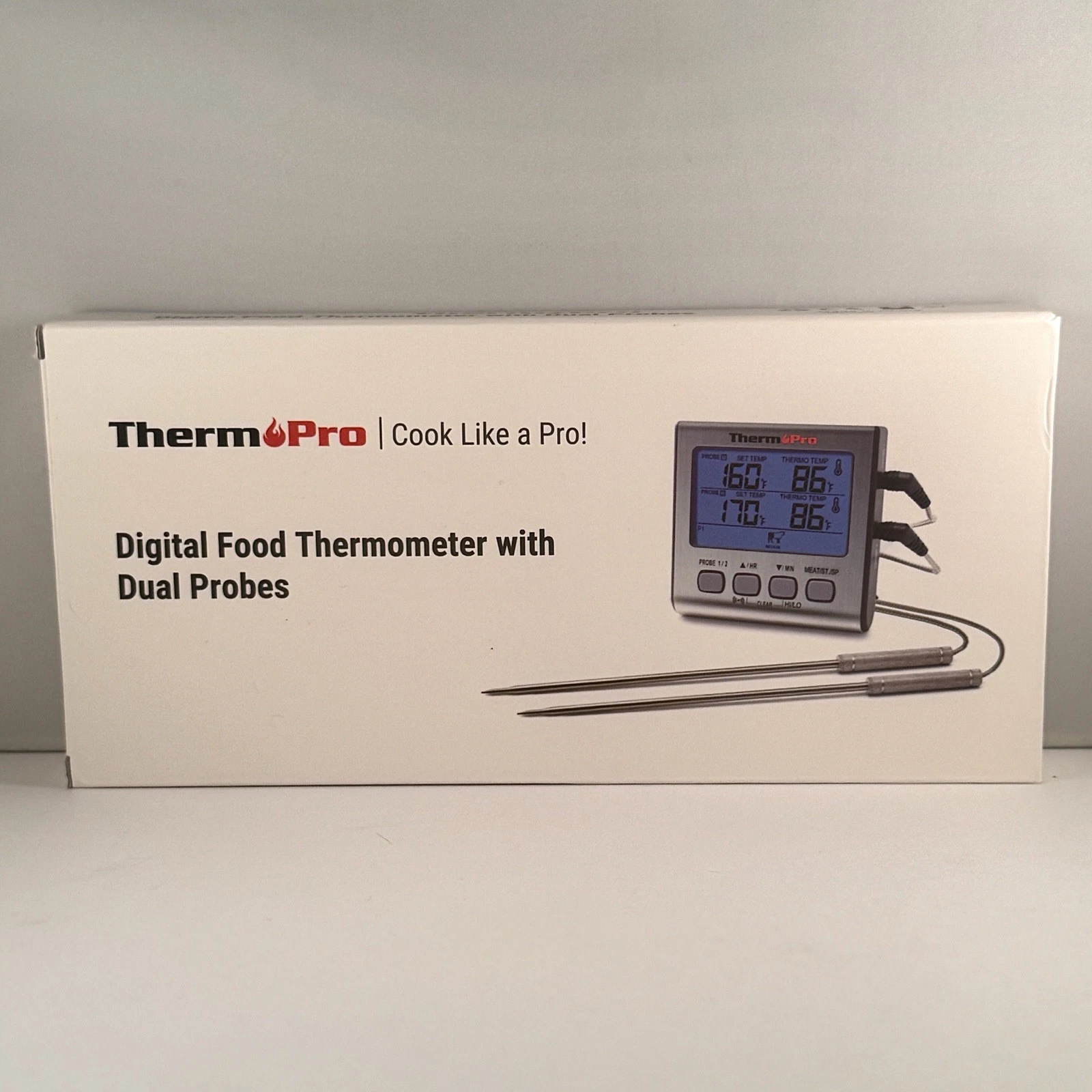ThermoPro TP-17 Dual Probe Digital Meat Thermometer Timer BBQ Smoker Oven
Opens in a new window or t