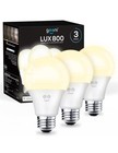 Geeni Smart LED Light Bulb 3 Pack A19 WiFi Dimmable Soft White 800 Lumens, NEW