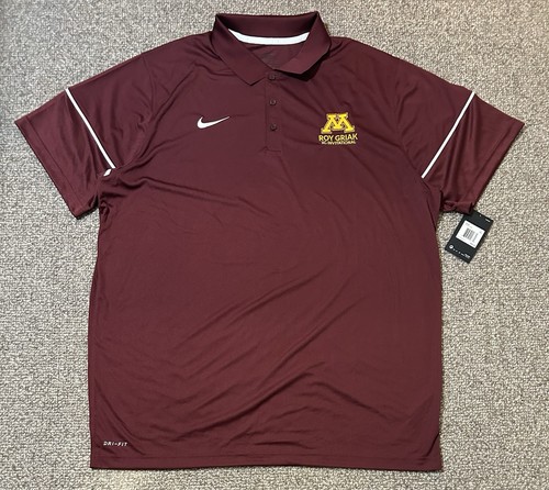 Nike Dri-Fit Minnesota Gophers Polo Shirt Men’s XXL Roy Griak XC Invitational - Picture 1 of 9