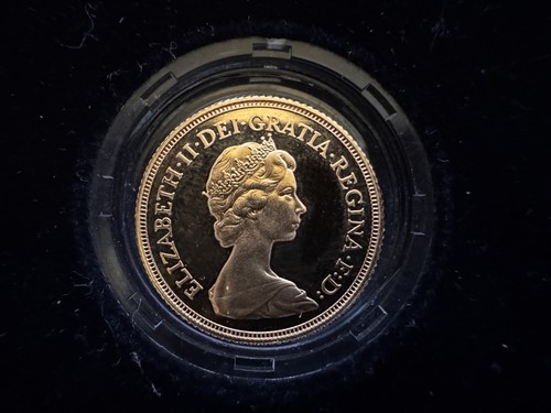 Goldmünze 1982 PP Full Sovereign Royal Mint UK mit COA geprüft