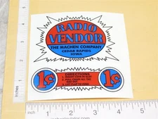 1C Radio Vendor Peanut Vending Machine Sticker V-85