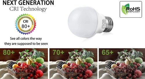 WELLHOME A15 LED Bulbs, 40W Eqv. E26 Base Bulb, 4W, Soft White 3000K, for Hom... - Picture 3 of 7