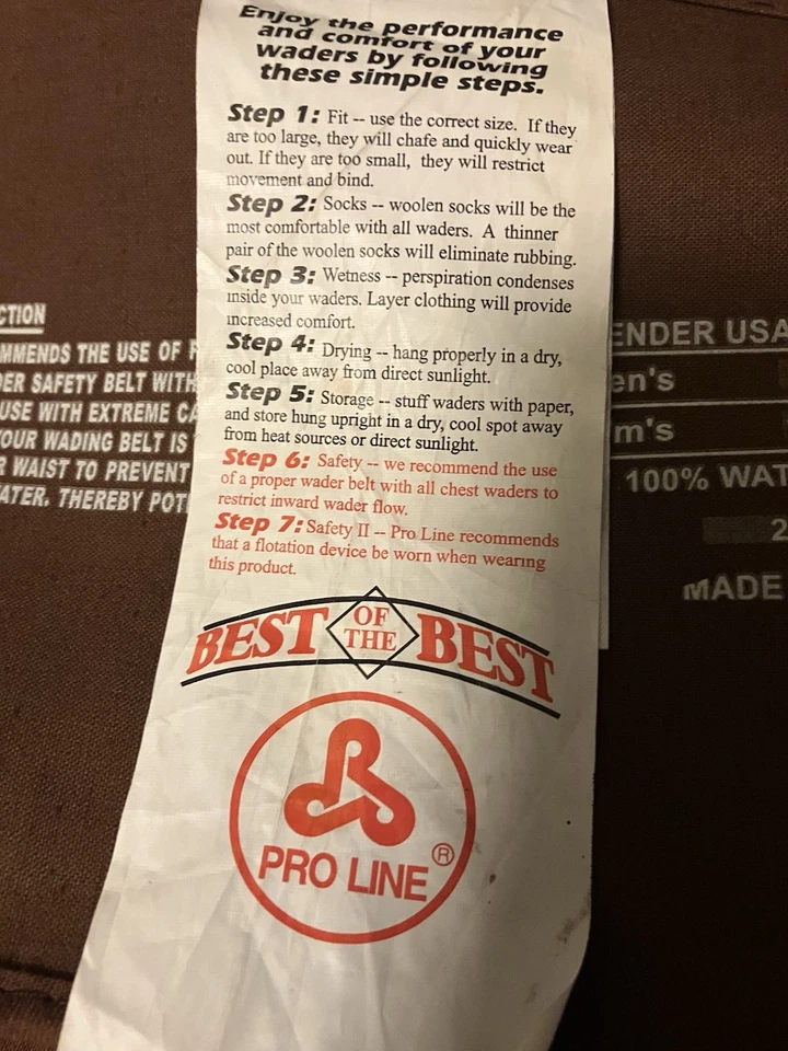Vadeadores de pecho Pro Line Stream Series para hombre 7-15 con botas de pesca talla 11 nuevas con etiquetas Foto 2 de 3
