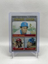 1970 Topps #71 1969 National League Strikeout Leaders Jenkins / Gibson / Singer 