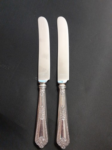 2 Watson Navarre Sterling Dinner knives French Hollow handles Bolsters 8 3/4" - Picture 2 of 5