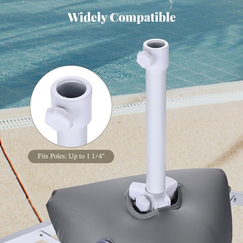 LAGarden Foldable Portable Beach Umbrella Stand Outdoor Anchor with Weight Bag - Picture 5 of 9