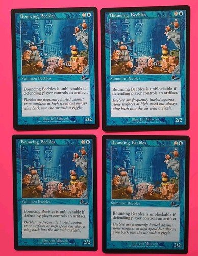 Magic the Gathering MTG Urza's Legacy BOUNCING BEEBLES X 4  LP/EX C 1999! - Picture 1 of 2