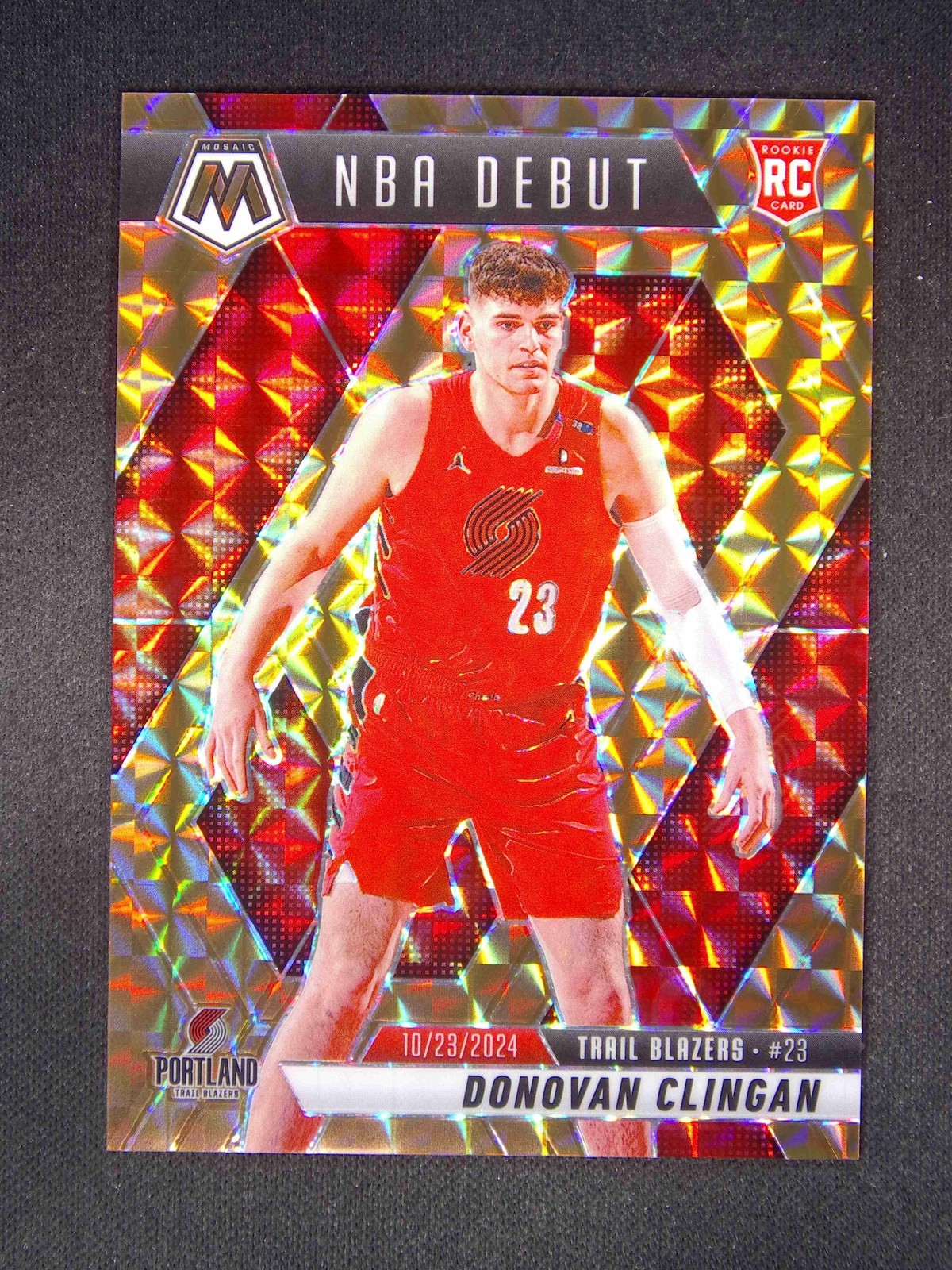 2024-25 Panini Mosaic Donovan Clingan #261 RC Rookie NBA Debut Bronze /75