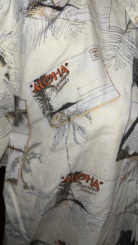 Vintage Men’s Natural Issue Button Up Short Sleeve Pocket XL Aloha Beach - Bild 3 von 7