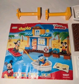 LEGO Duplo 10827 Mickey & Friends Beach House Set 100% Complete Disney W/ Manual