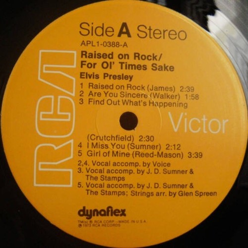 Elvis Presley - Raised On Rock / For Ol' Times Sake (VINYL) - Picture 3 of 4