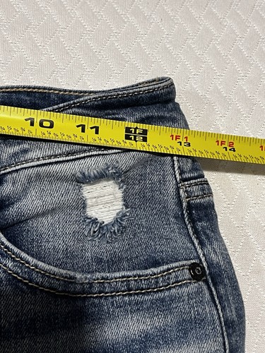 Jeans donna blu fibbia nero mamma jeans taglia 25 invecchiato - Foto 4 di 10