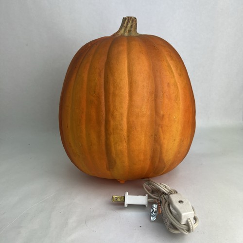 Vtg 1993 Trendmasters Halloween Light Up Foam Blow Mold Jack O Lantern Pumpkin - Picture 6 of 12