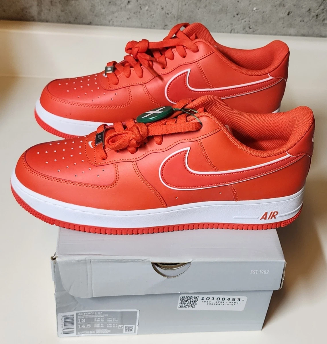 Men’s Size 12 US - Nike Air Force 1 \'07 ORANGE (Picante Red) VNDS - worn twice Size 12 - Nike Air Force 1  main image 3