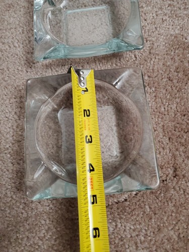 Anchor Hocking Quadratisch Klarglas Aschenbecher 2er Set - Bild 10 von 10