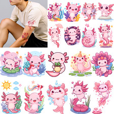 28pcs Temporary Tattoo Temporary Tattoo Stickers Love Axolotl Cute Axolotl