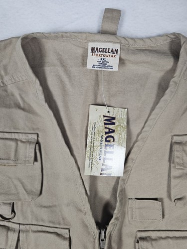 Magellan Sportswear Fly Fishing Vest Khaki 2XL NWT - Picture 4 of 5