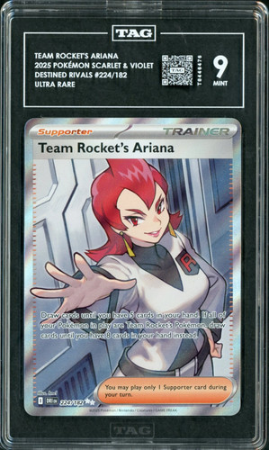 2025 Pokemon Rivali Destinati Team Rocket's Ariana #224 TAG 9 - Foto 1 di 1