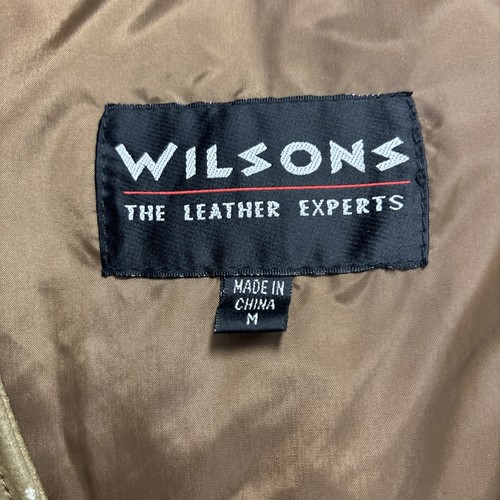Vintage Wilsons Leather Vest Button Up Front Pockets Brown Mens Medium - Picture 2 of 5