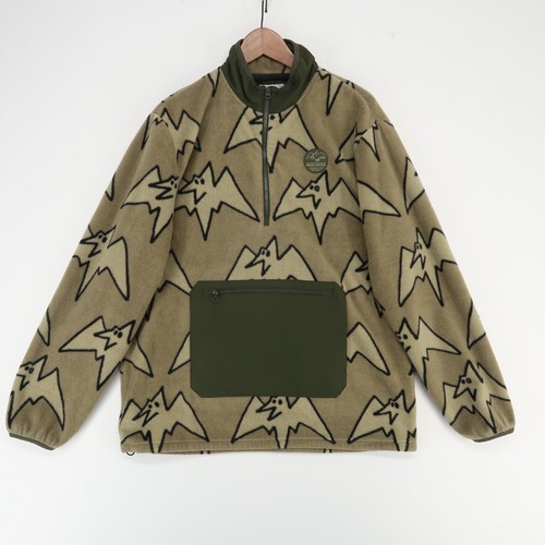 Airblaster Landform Fleece Pullover Mens Large Tan Outdoor Hiking Ski AOP - Picture 1 of 10