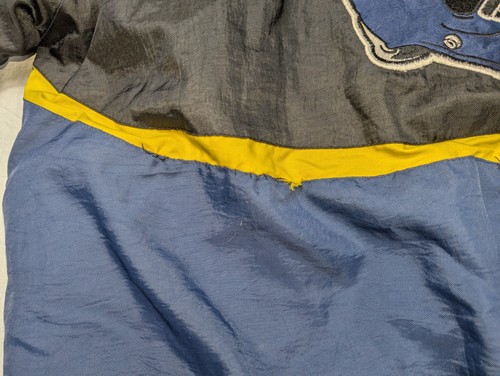Vintage 90's Logo Athletic Michigan Wolverines Full Zip Puffer Jacket Size L - Picture 16 of 20