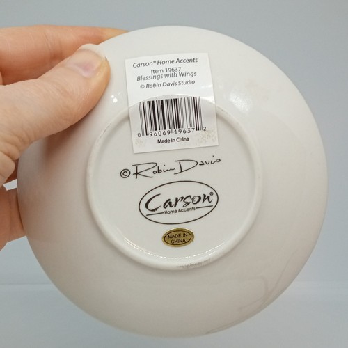 Carson Robin Davis "Blessings with Wings" Angel DAUGHTER Mini Gift Plate 4.75" - Picture 4 of 5