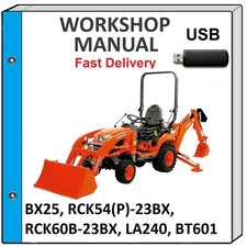 KUBOTA BX25 BX 25 TRACTOR SERVICE REPAIR WORKSHOP MANUAL ON USB