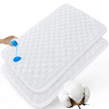 Cotton Pack N Play Mattress Pad Protector 38"x26" 2 Pack Waterproof Cover Sheets