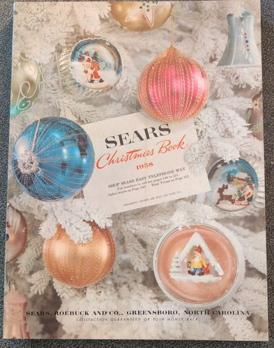 Vintage Sears Wish Book 1958 Christmas Catalog Fashion Toy Home 