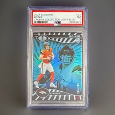 BO NIX - 2024 PANINI ILLUSIONS #22 RCLIGHT BLUE TROPHY COLLECTION /249 PSA 7